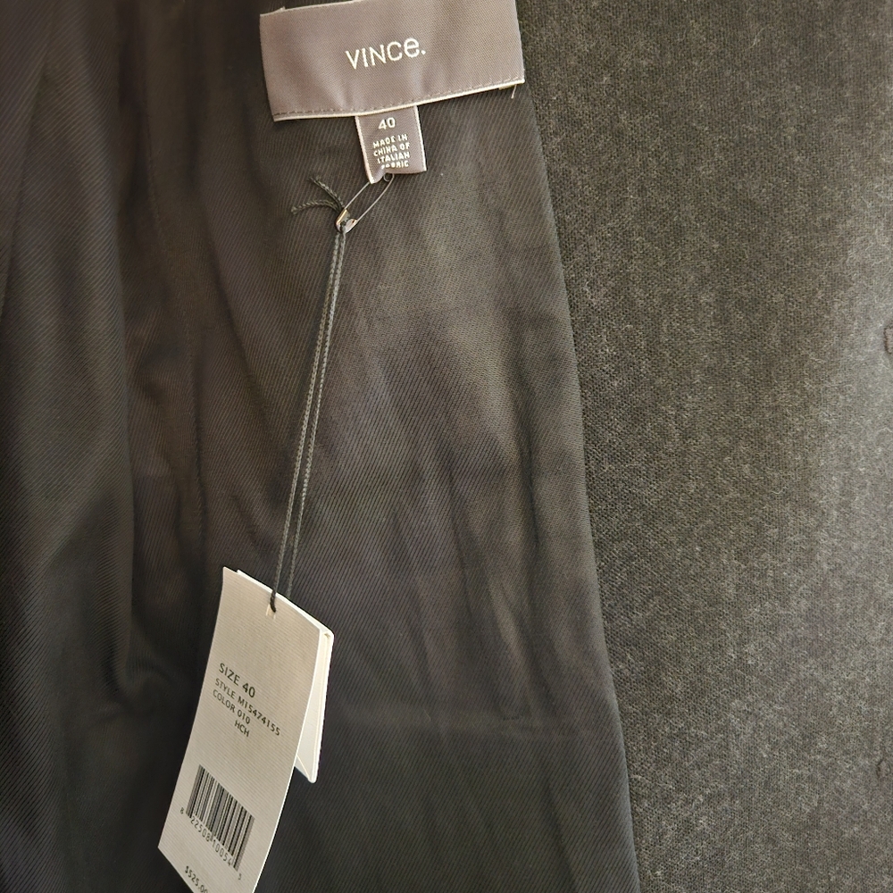 Vince charcoal blazer size 40 italian fabric - Picture 3 of 3